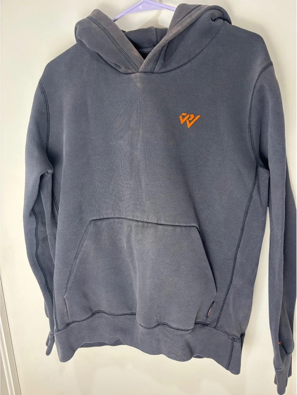 Jordan Why Not Russell Westbrook Hoodie Mens M Gray Orange Graphic AV4776-060
